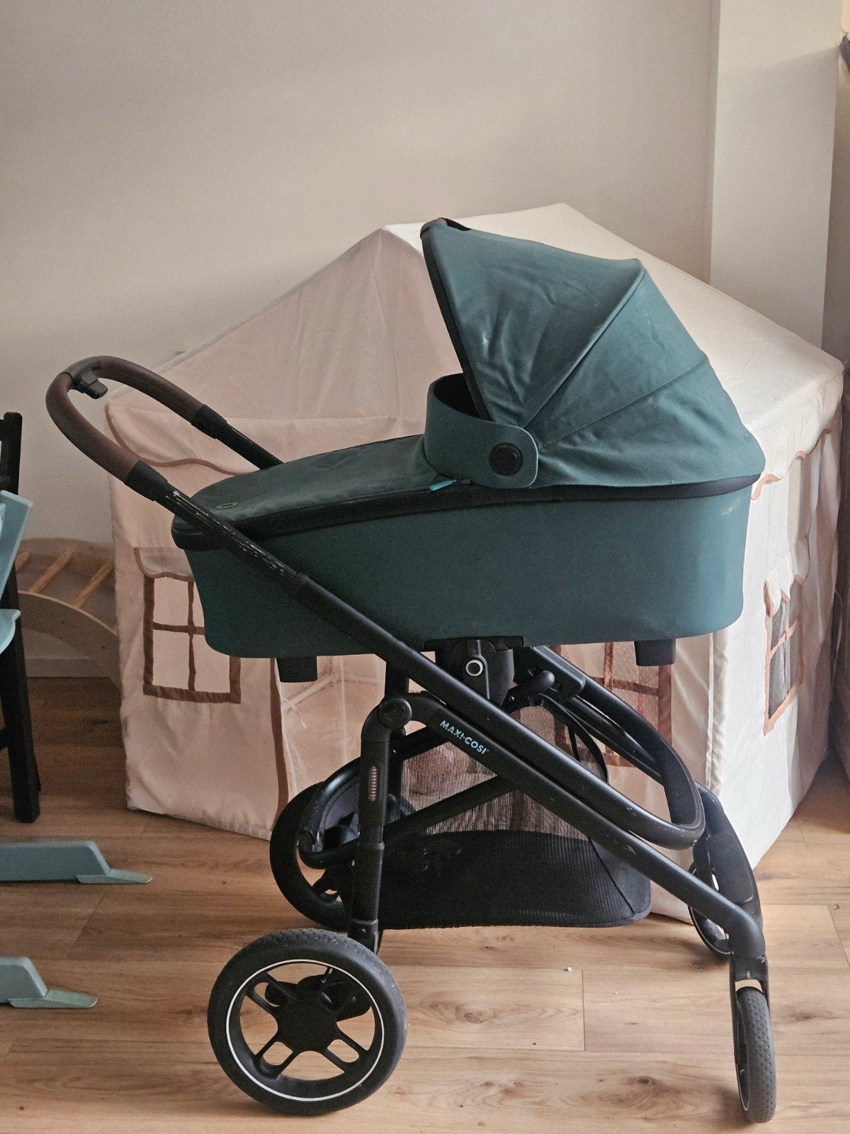 Maxi-Cosi plaza+ 2-in-1 Combiwagen Essential Green, Ophalen, Gebruikt, Combiwagen, Met reiswieg