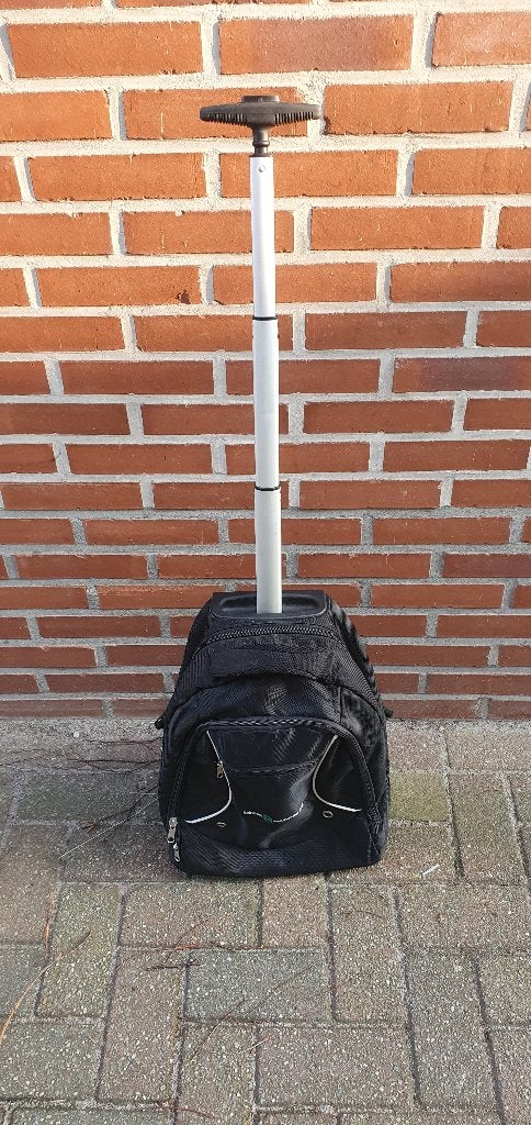 te koop zwarte rugtas op wielen 36 x 21 x 46 cm, 25 tot 40 cm, Nieuw, Ophalen of Verzenden, Waterdicht