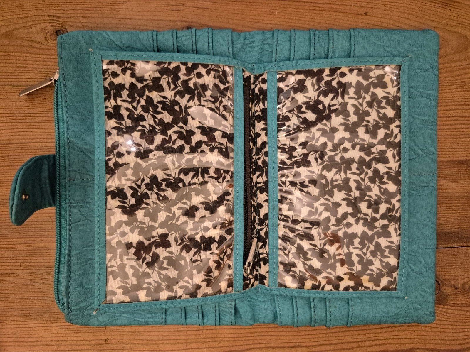 Tasje portomonee vakkenzak turquoise zeegroen, Overige merken, Overige kleuren, Ophalen of Verzenden, Zo goed als nieuw
