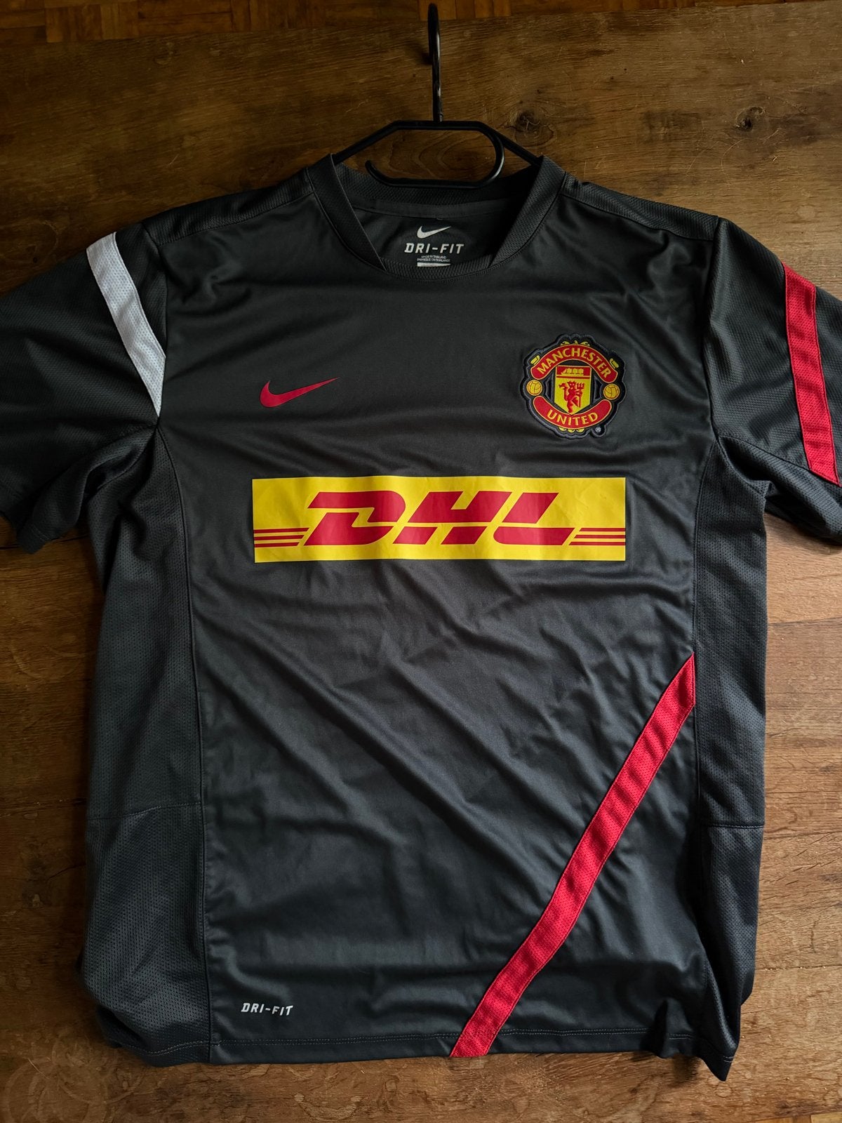 Manchester United Nike Dri-Fit Training Shirt Maat L, Maat 52/54 (L), Zwart, Ophalen of Verzenden, Zo goed als nieuw
