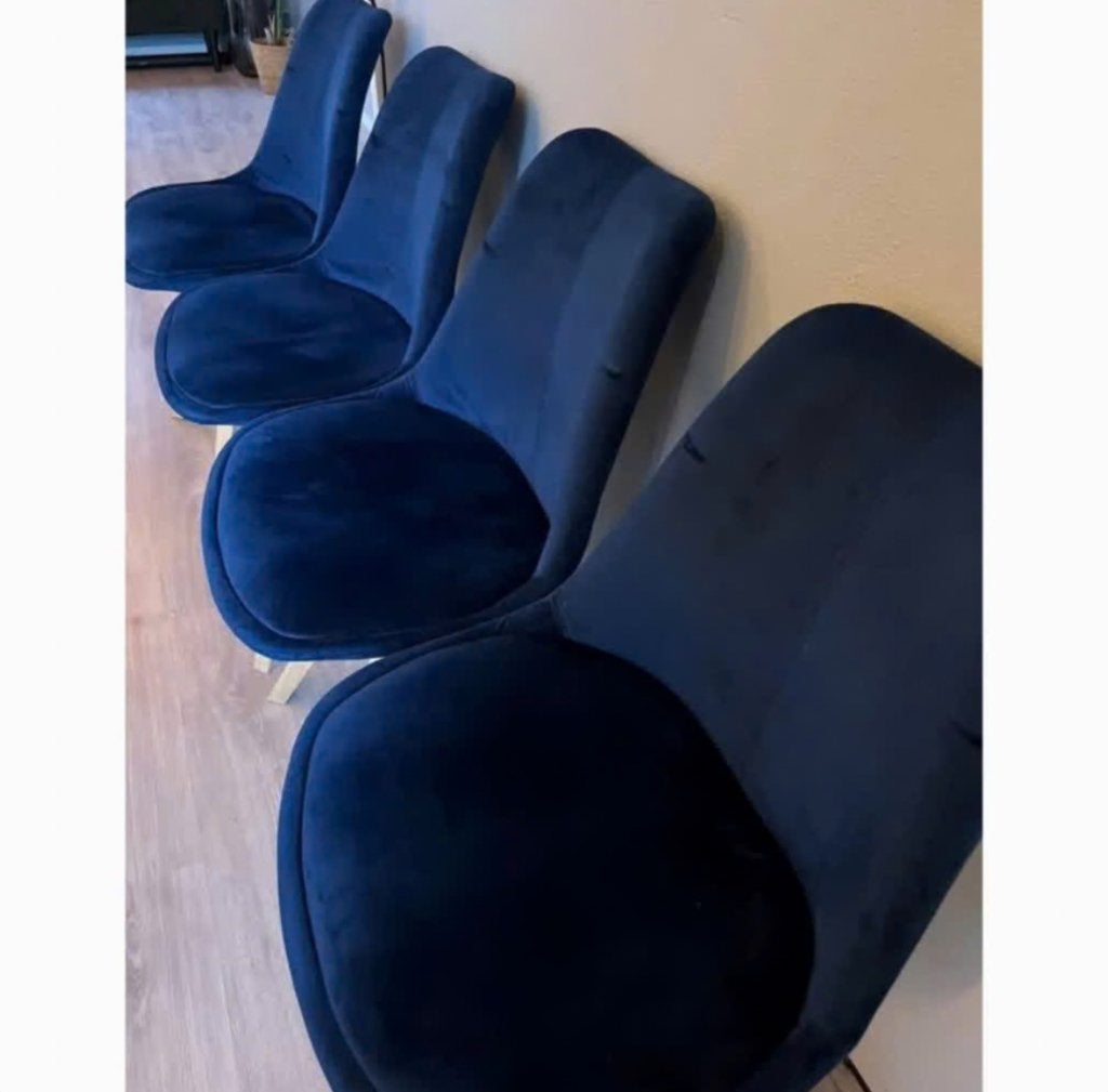Stoelen Velvet Eettafel stoel set van 4, Ophalen of Verzenden, Nieuw, Vier
