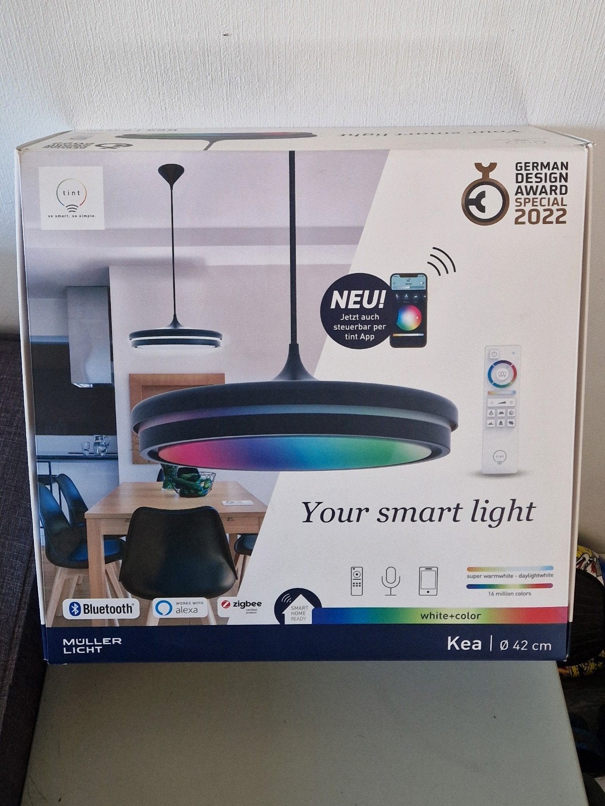 Müller Licht tint Kea Smart Home LED Hanglamp Ø42cm, Kunststof, Nieuw, Overige fittingen, Ophalen of Verzenden