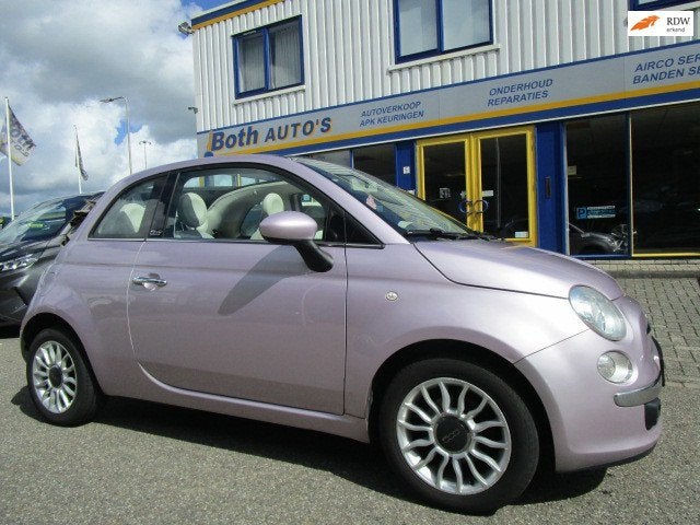 Fiat 500 C 0.9 TwinAir Lounge Cabriolet roze metallic, Euro 5, Gebruikt, Overige kleuren, Cabriolet