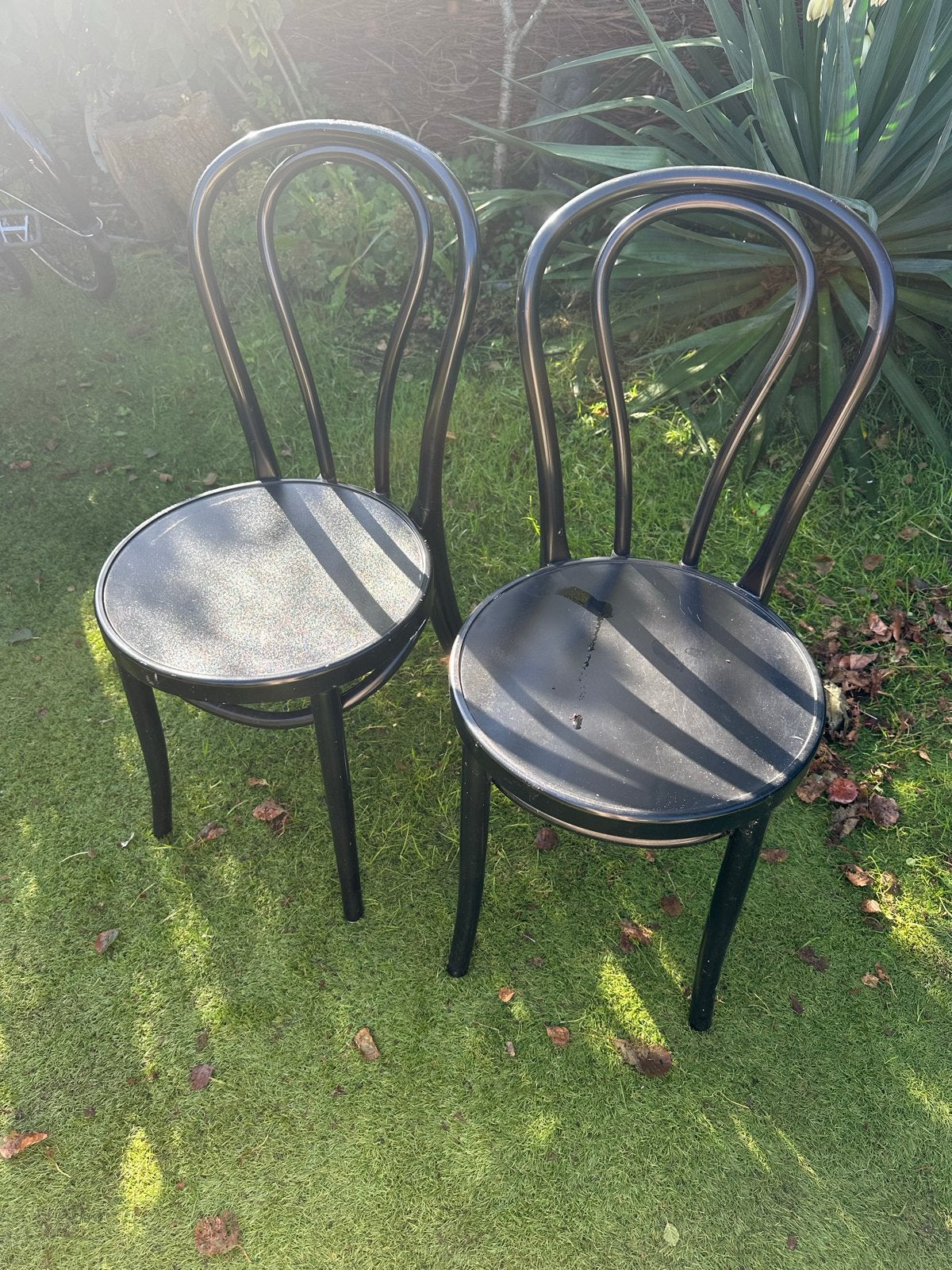 Set van 6 Vintage IKEA ÖGLA Stoelen zwart Jaren ’80/’90., Ophalen, Vintage jaren 80 90 ikea, Kunststof, Gebruikt
