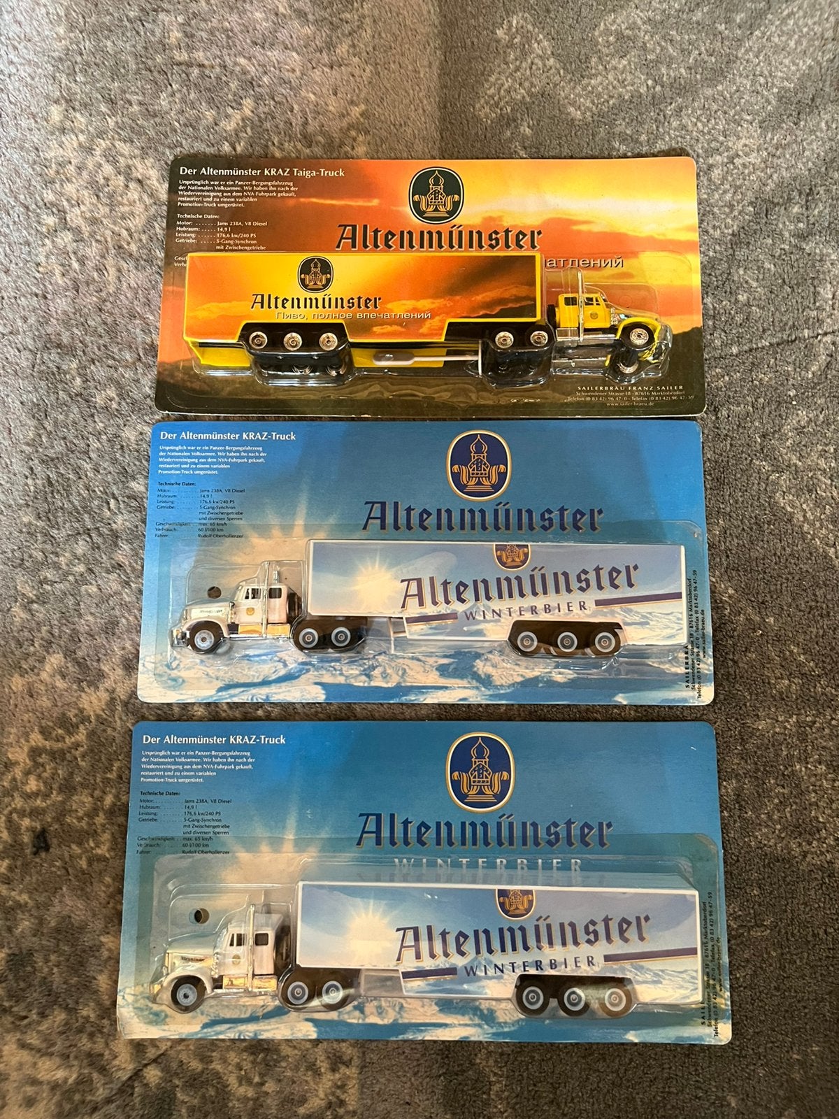 Reclame trucks 3 stuks, Ophalen of Verzenden, Nieuw, Bus of Vrachtwagen, Overige merken