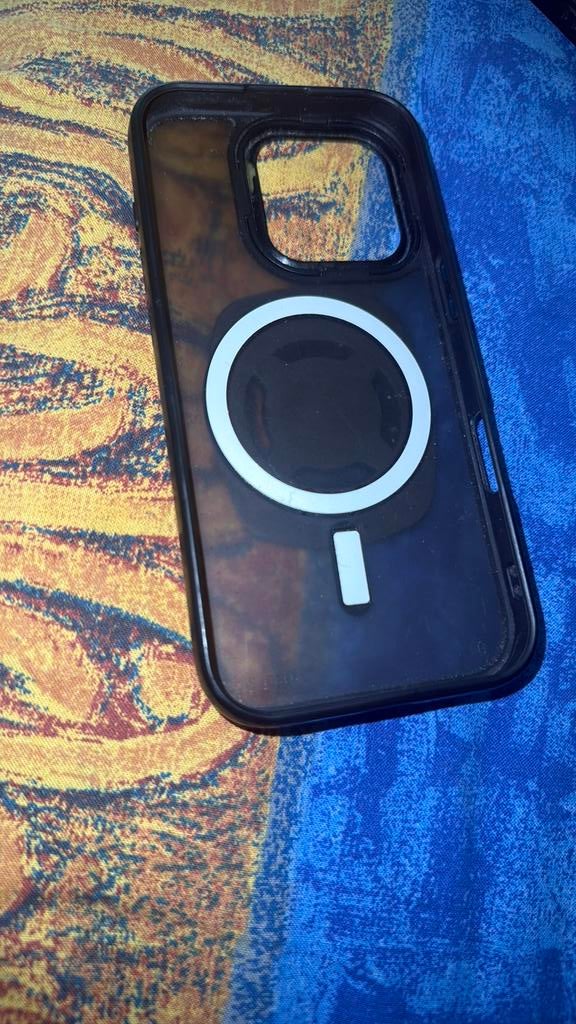 Apple iPhone 16 pro Case met Quad Lock Mount Sticker – Zwart, Ophalen of Verzenden, Zo goed als nieuw