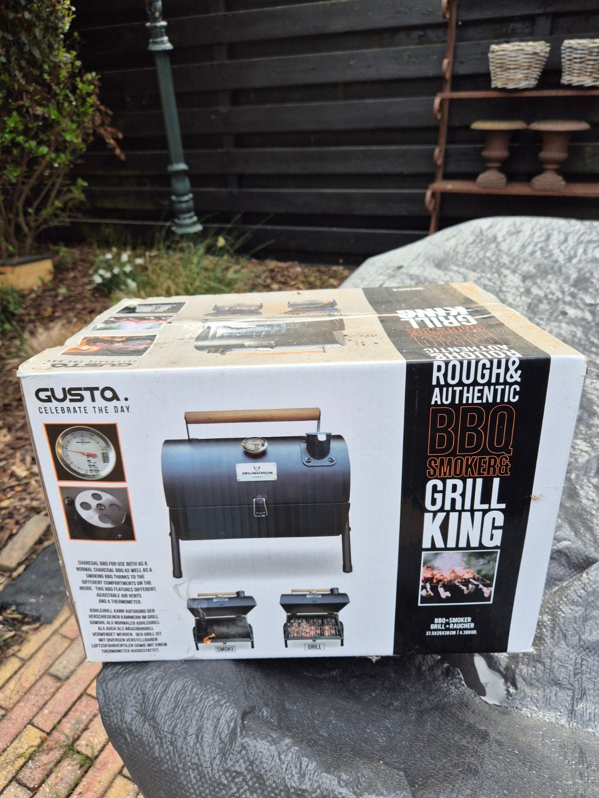 Gusta BBQ Smoker & Grill King met graden indicator, Ophalen of Verzenden, Nieuw, Gusta