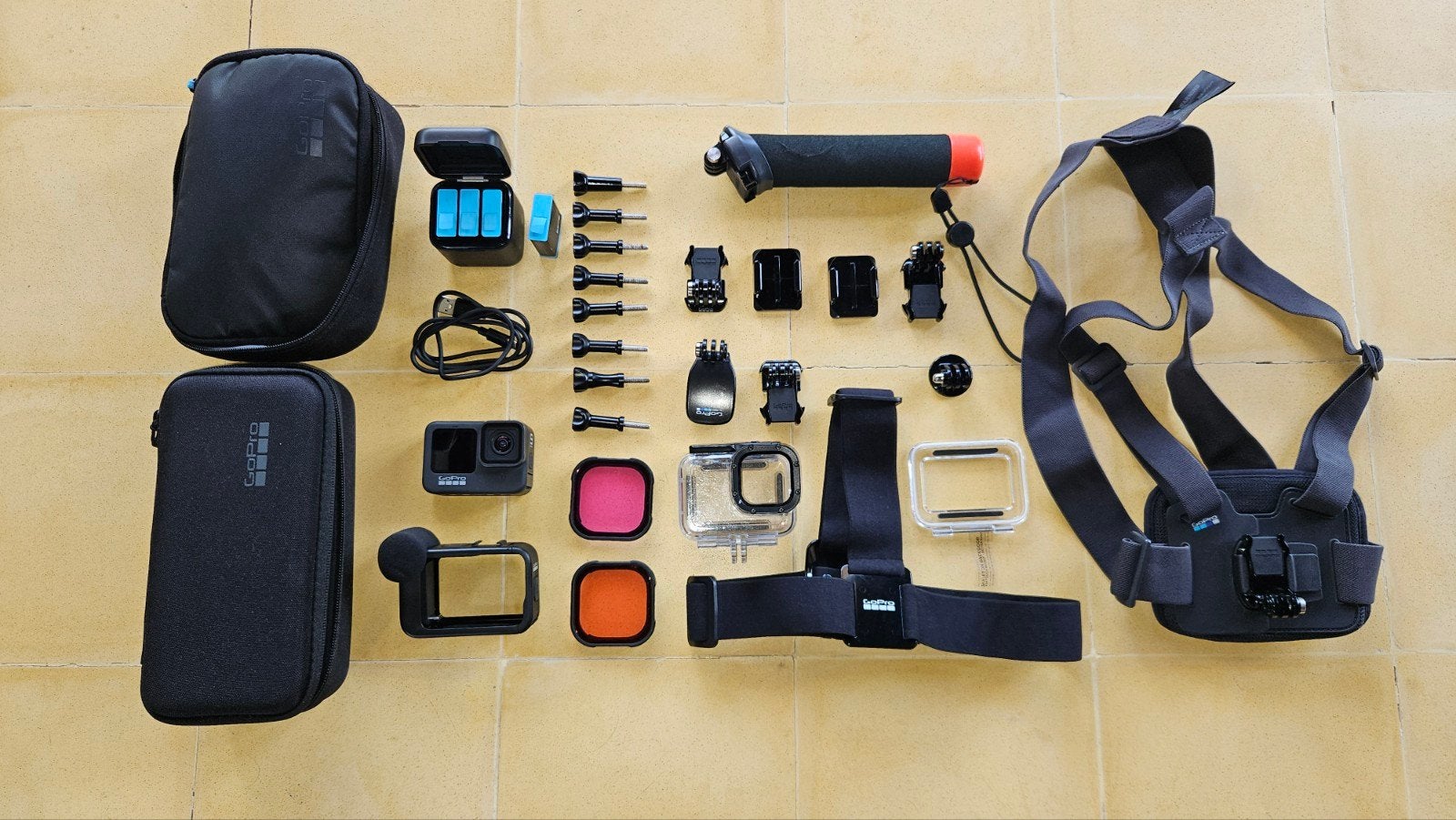 GoPro HERO 9 Black + vele  accessoires / weinig gebruikt, Audio, Tv en Foto, Ophalen of Verzenden, Zo goed als nieuw, GoPro