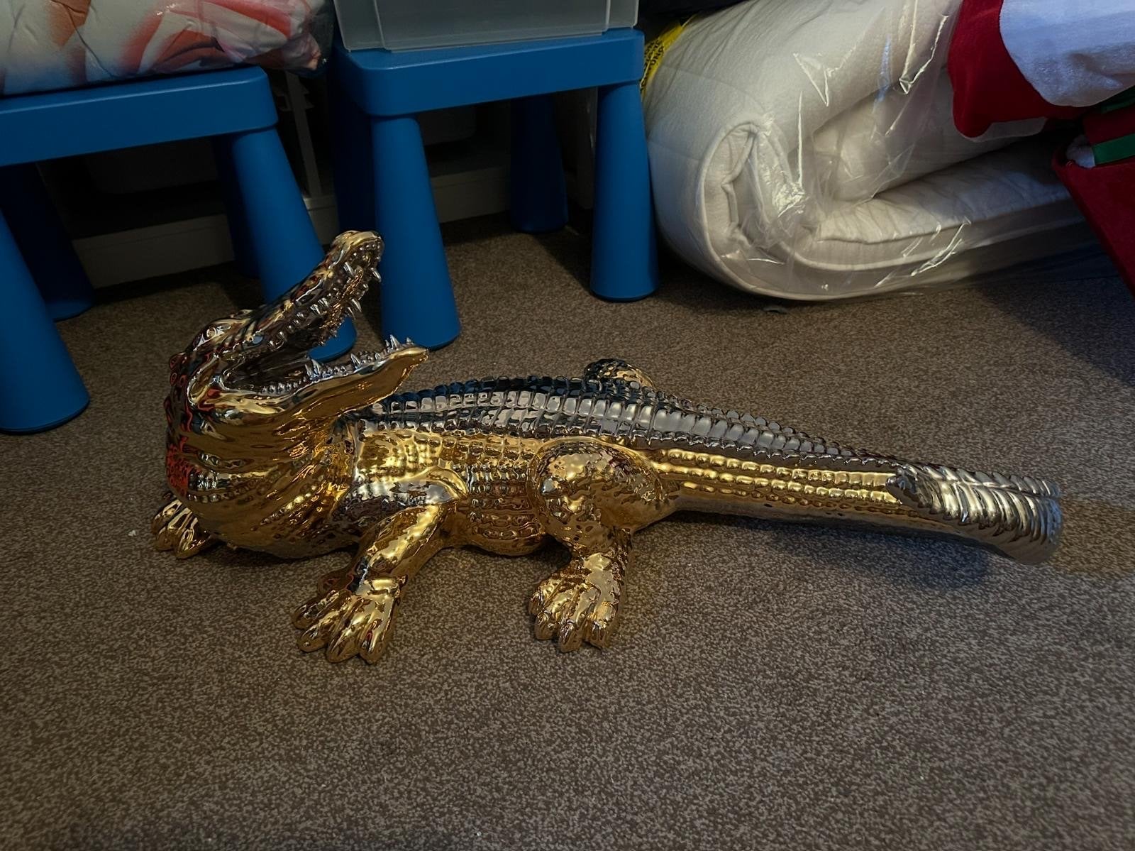 Verzameling van gouden en zilveren decoratieve beelden, Verzamelen, Beelden en Beeldjes, Ophalen of Verzenden, Gebruikt, Overige typen