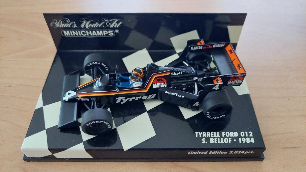Minichamps Tyrrell Ford 012 - S. Bellof 1:43, Ophalen of Verzenden, Zo goed als nieuw, Auto, MiniChamps