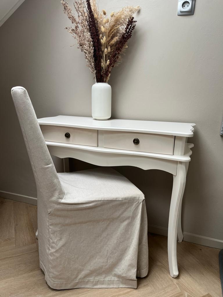 Witte make-up tafel met lichte gebruikssporen, Ophalen, Gebruikt, 100 tot 150 cm, 25 tot 50 cm