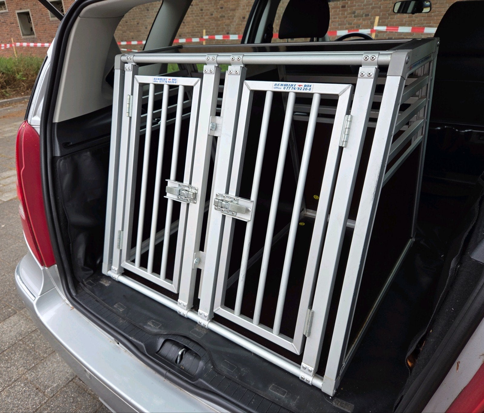 Schmidt Dubbele Hondenbench, Autobench, Box, Kennel, Ophalen, Gebruikt, 75 tot 110 cm, 65 tot 100 cm