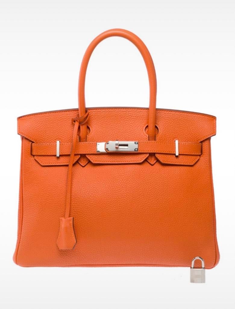 Hermes Birkin Orange 30 Handtas, 30 cm of meer, Minder dan 35 cm, Oranje, Ophalen of Verzenden