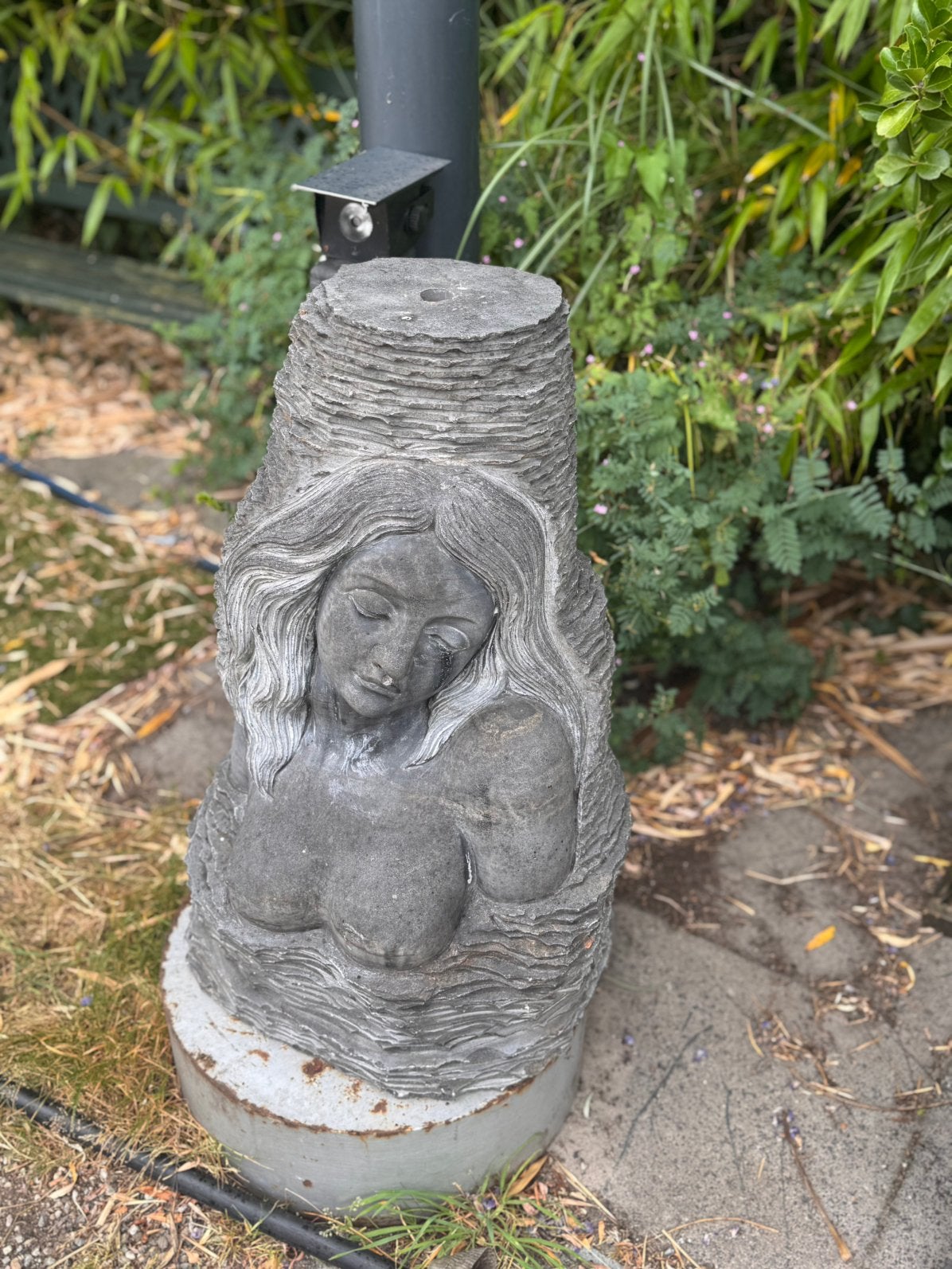 Fontein beeld zware kwaliteit, Tuin en Terras, Ophalen, Zo goed als nieuw, Steen, Mensenbeeld