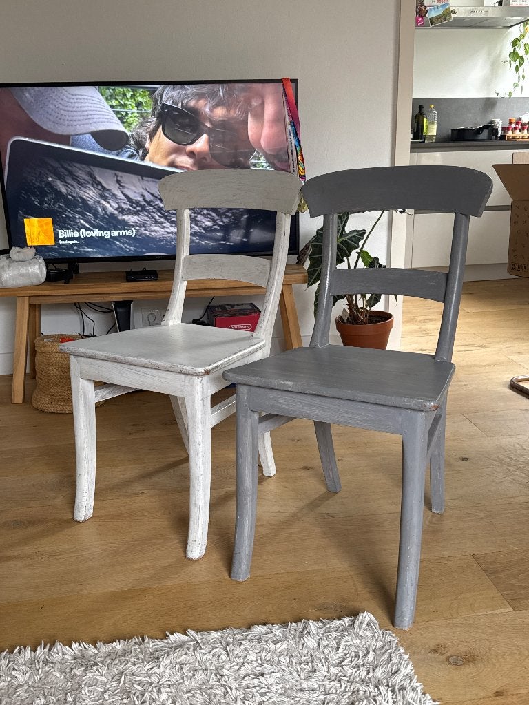 eettafel stoelen, Huis en Inrichting, Stoelen, Ophalen, Gebruikt, Twee, Wit