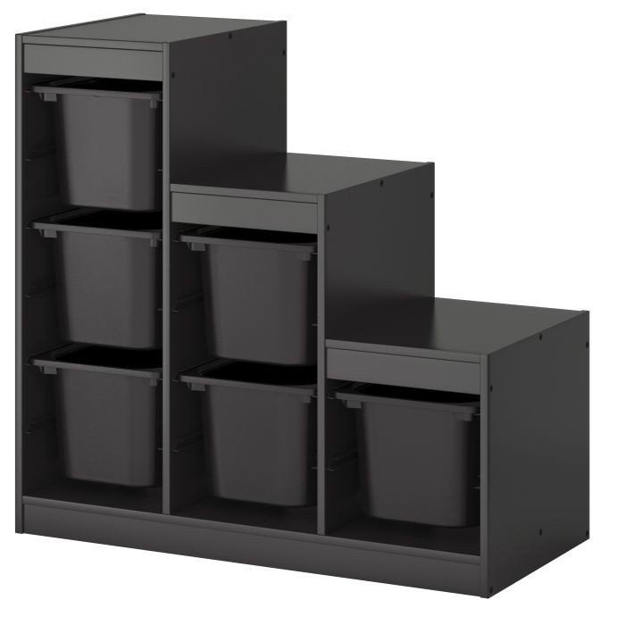 IKEA Trofast opbergcombinatie zwart (zonder bakken), Ophalen