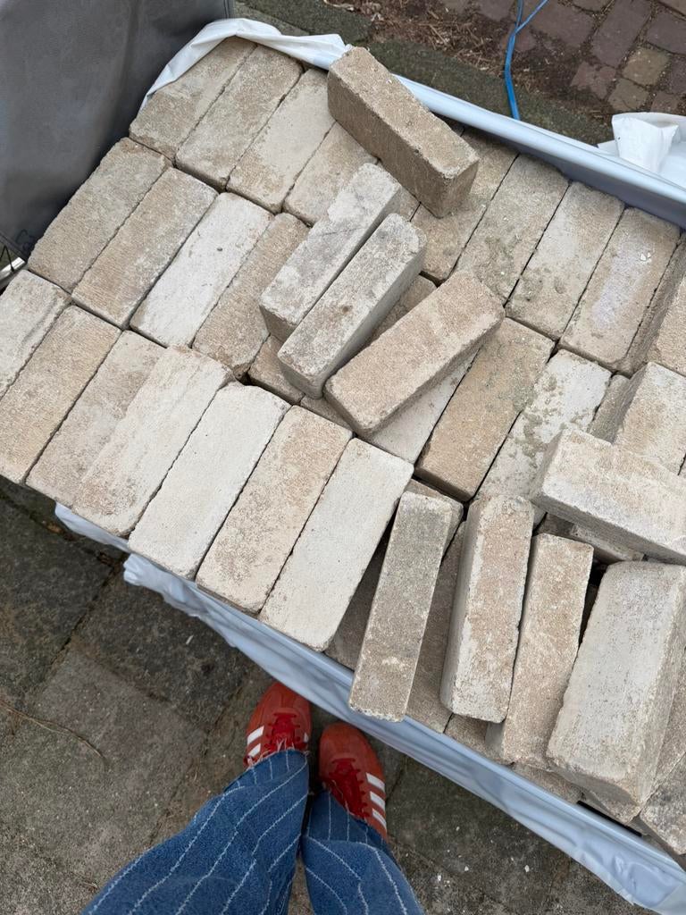 160x Waaltjes Calipso 7 cm – 3 m² – restpartij – teab, Doe-het-zelf en Verbouw, Metselstenen, Ophalen, Zo goed als nieuw, Bakstenen
