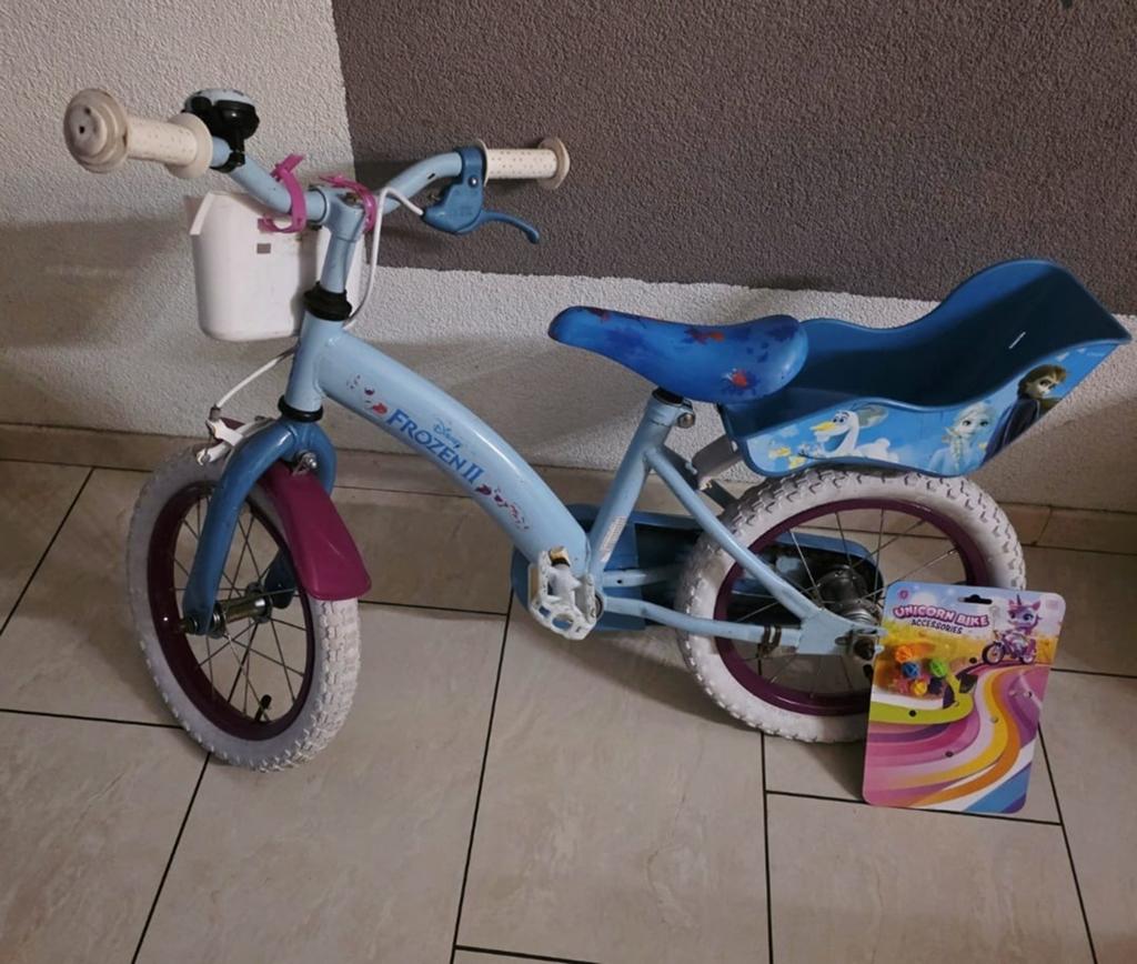 Frozen 2 Kinderfiets - 14 inch, Zijwieltjes, 16 tot 20 inch, Velgrem, Ophalen of Verzenden