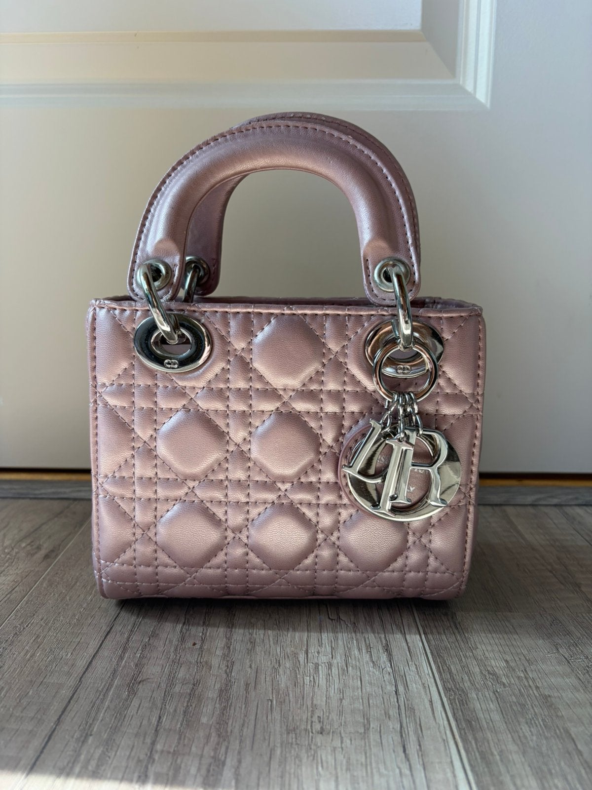 ‘Lady Dior’ pearl pink, Ophalen of Verzenden, Gebruikt, Roze, Handtas