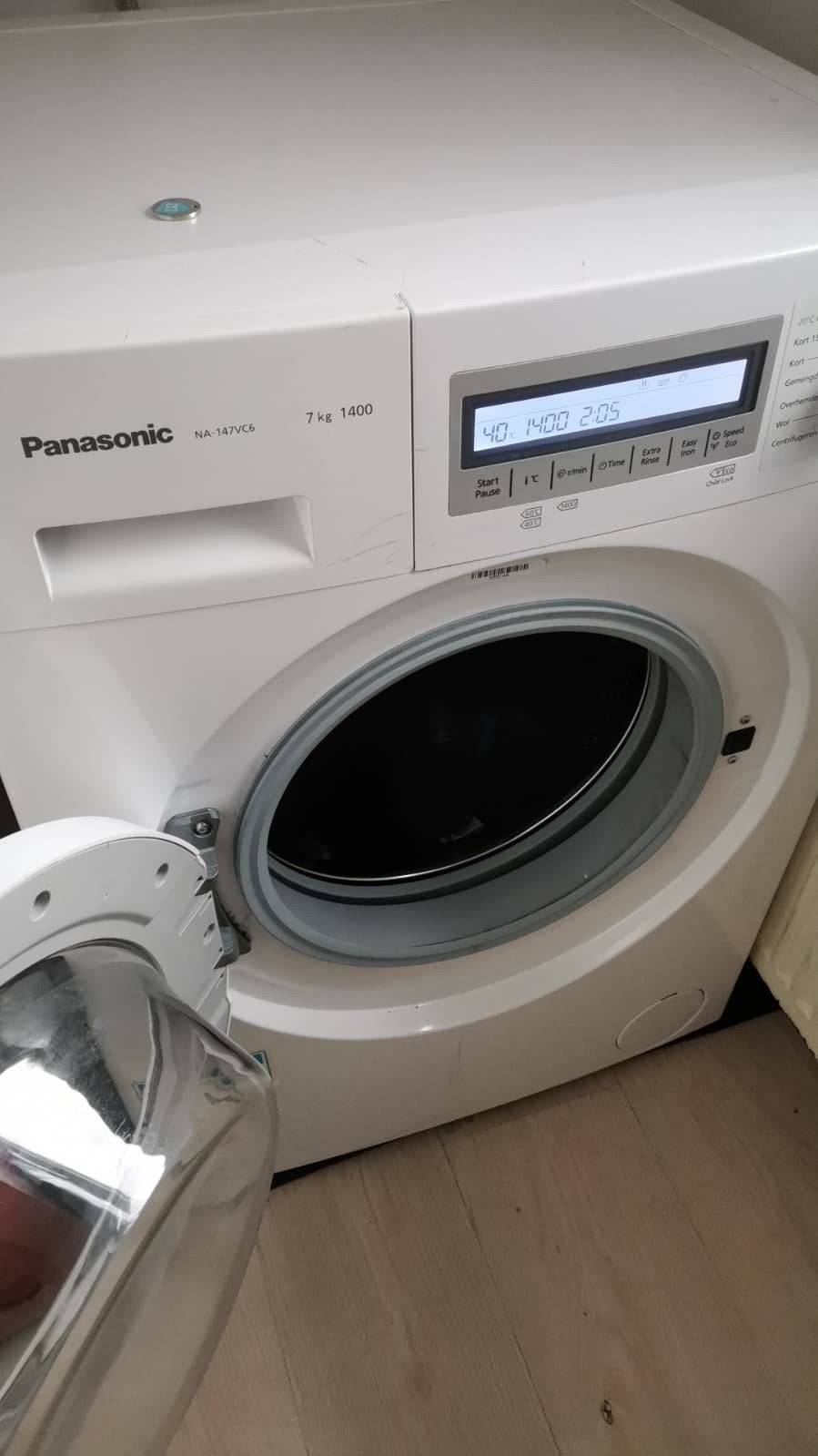 Panasonic NA-147VC6 Wasmachine 7kg 1400 toeren, Witgoed en Apparatuur, Wasmachines, Ophalen, Gebruikt, Voorlader, 85 tot 90 cm
