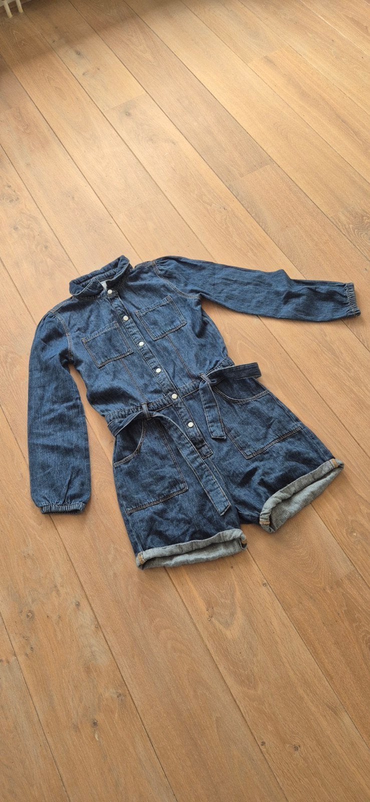 Denim Co. korte broek spijkerpakje maat 158, Kinderen en Baby's, Meisje, Nieuw, Ophalen of Verzenden, Setje