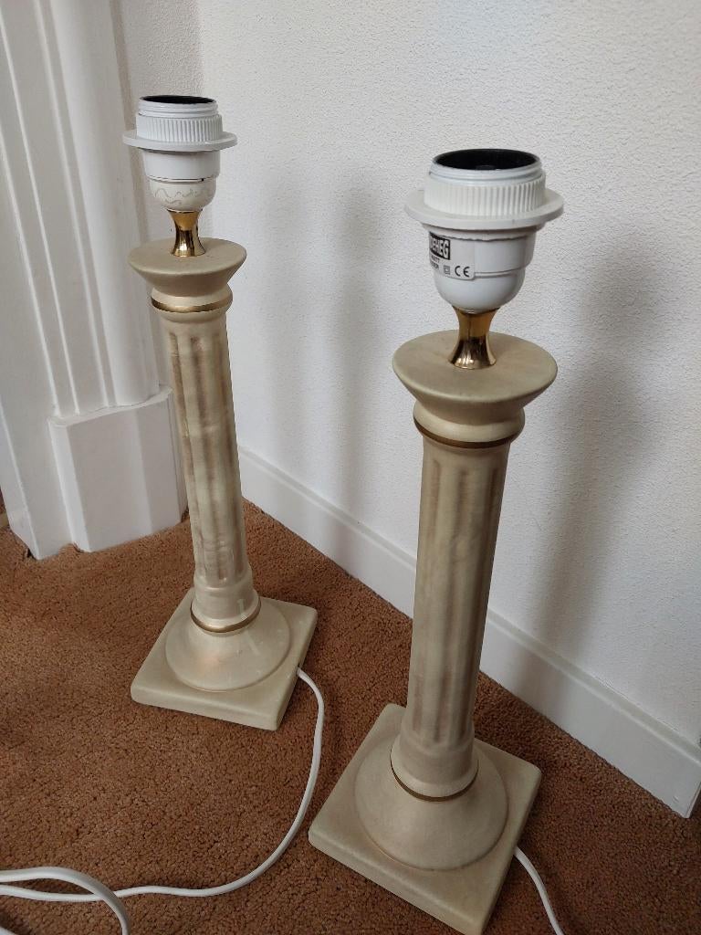 2  tafellampen lamp led schemerlamp Hotel Chique 40 cm hoog, Overige materialen, Hotel Chique romantisch klasiek, Ophalen of Verzenden
