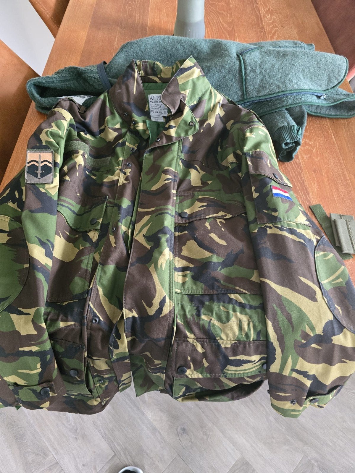 KL Nederlandse Leger Woodland Parka + Wintervoering, Maat 52/54 (L), Meerkleurig, Ministerie van Defensie, Nieuw