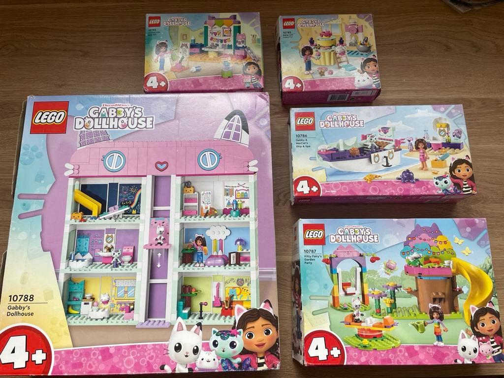 5 LEGO Gabby's Poppenhuis sets 10788 10787 10786 10785 10795, Gebruikt, Overige thema's, Lego, Ophalen of Verzenden
