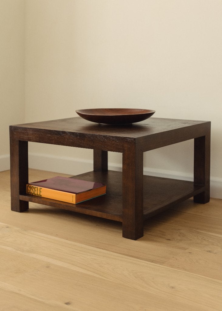 Mid Century Coffee Table - Solid Wood, 50 tot 100 cm, Vierkant, Zo goed als nieuw, Mid Century