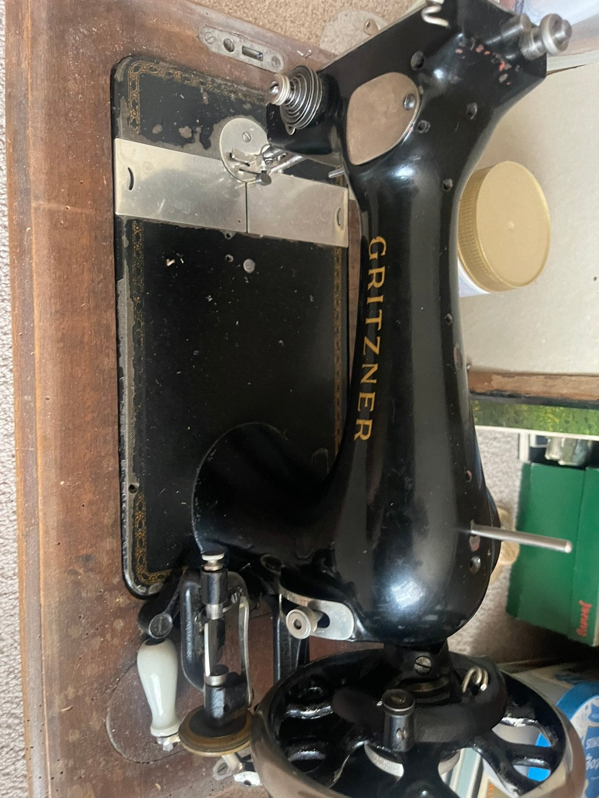 Naaimachine Antiek Gritzner, Ophalen