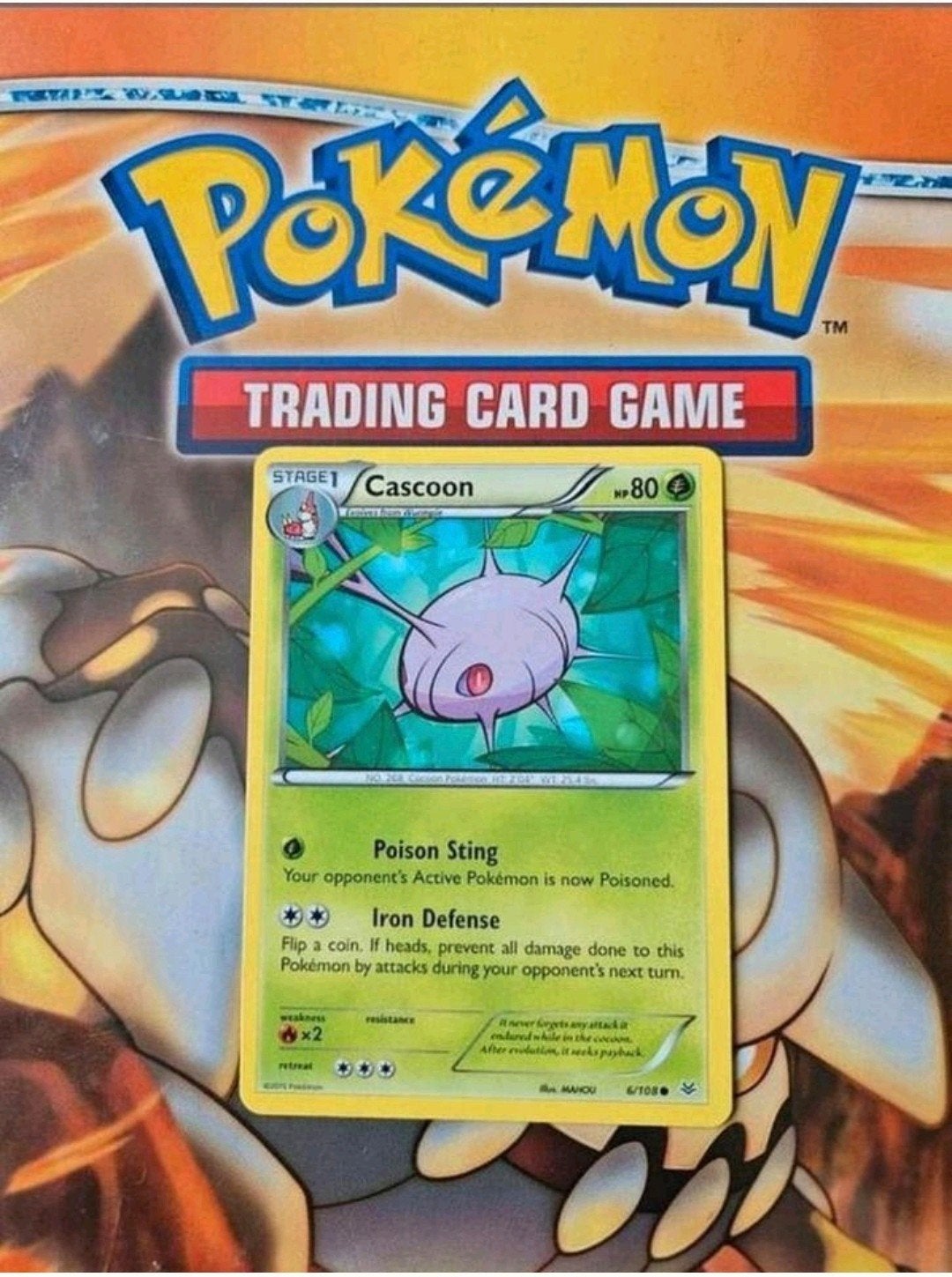 Cascoon 6/108 XY Roaring Skies pokemon kaart, Ophalen of Verzenden, Zo goed als nieuw, Losse kaart
