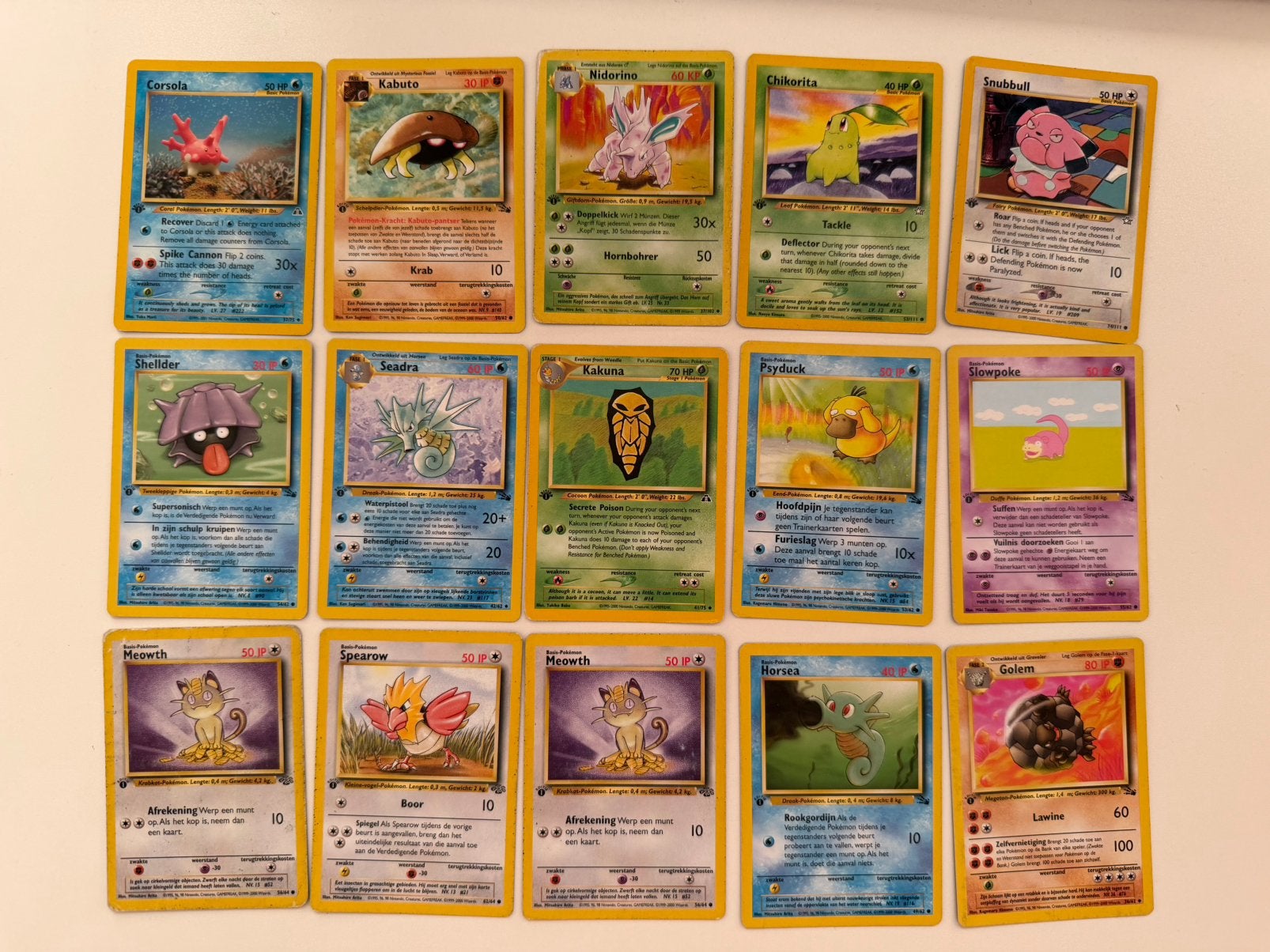 Diverse First Edition Pokémon kaarten, Ophalen, Zo goed als nieuw, Meerdere kaarten