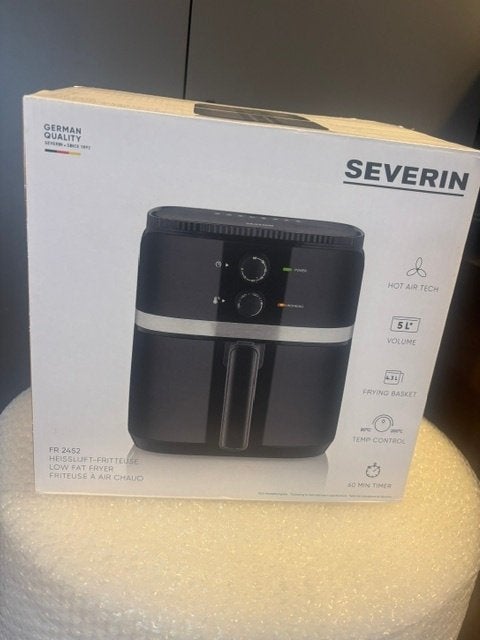 Severin FR 2452 - Hete lucht friteuse - Friteuse 5l - zwart, Ophalen of Verzenden, Nieuw, Airfryer, 750 t/m 999 gram