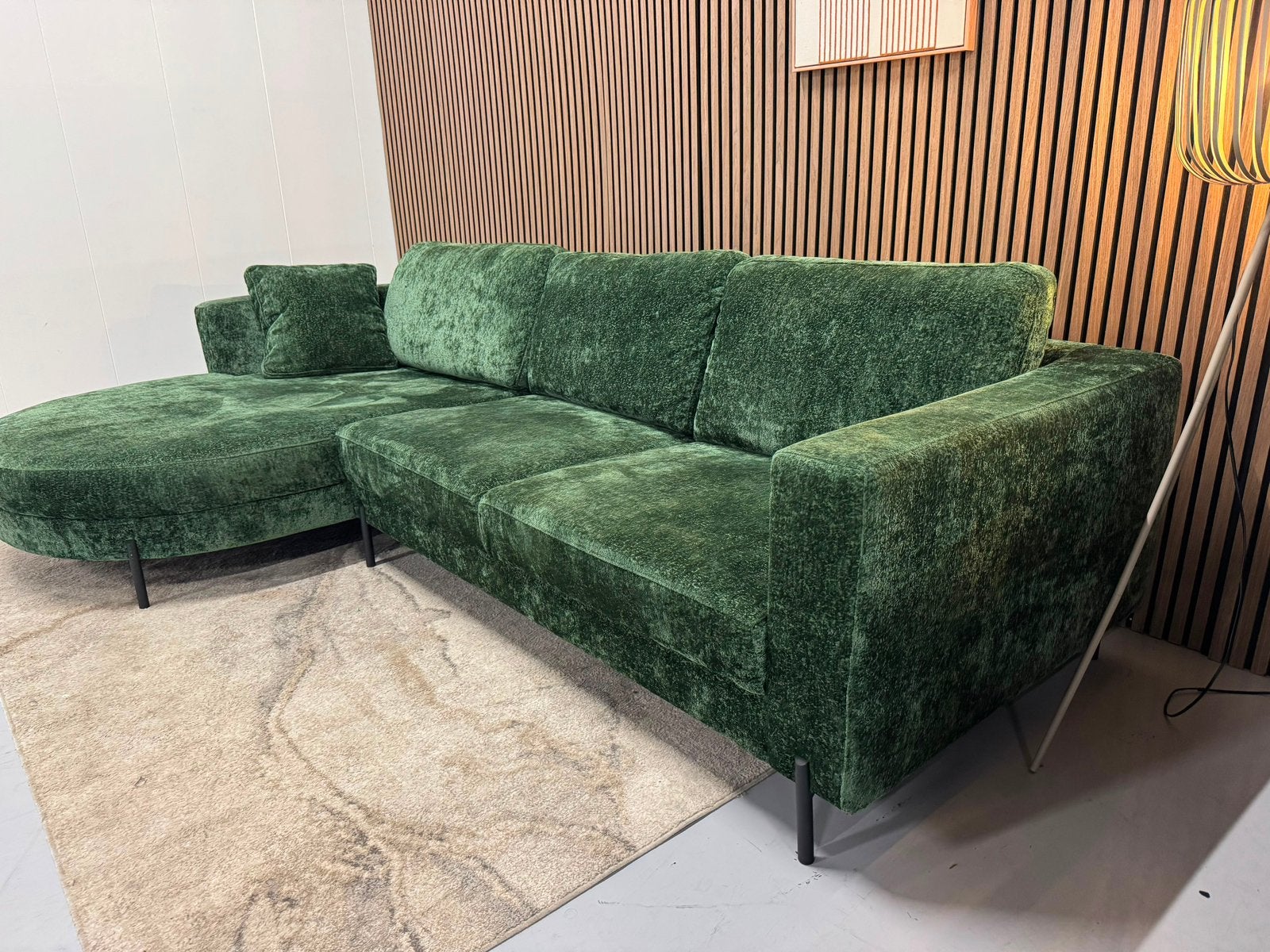 Seats & Sofa’s - Hoekbank - Groen - Zeer Nette Staat, Ophalen of Verzenden, Zo goed als nieuw, 150 cm of meer, Vierpersoons of meer