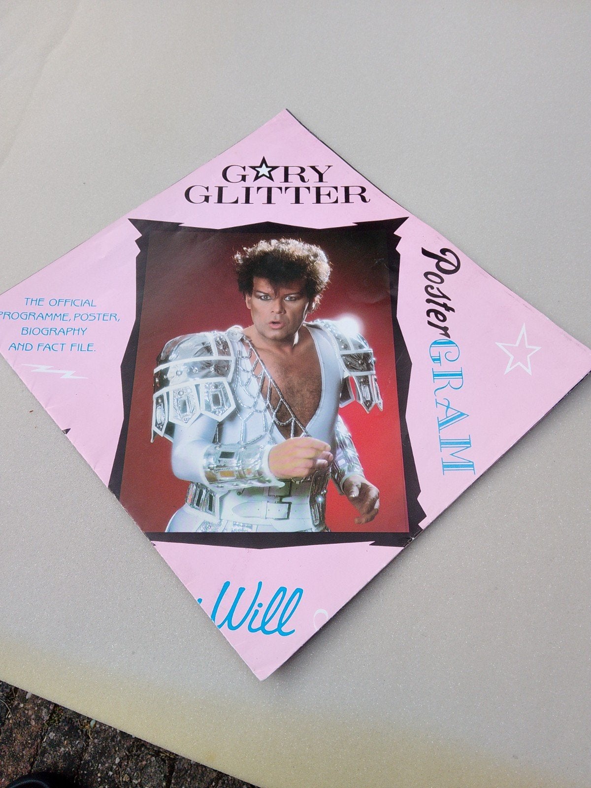 Gary Glitter Postergram - Muziek Poster, Ophalen of Verzenden, A1 t/m A3, Muziek, Rechthoekig Staand