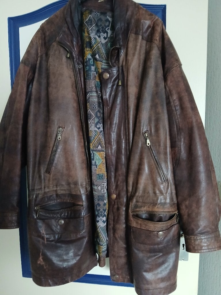 Leren jassen, Kleding | Heren, Ophalen, Onbekend, Zwart, Maat 56/58 (XL)