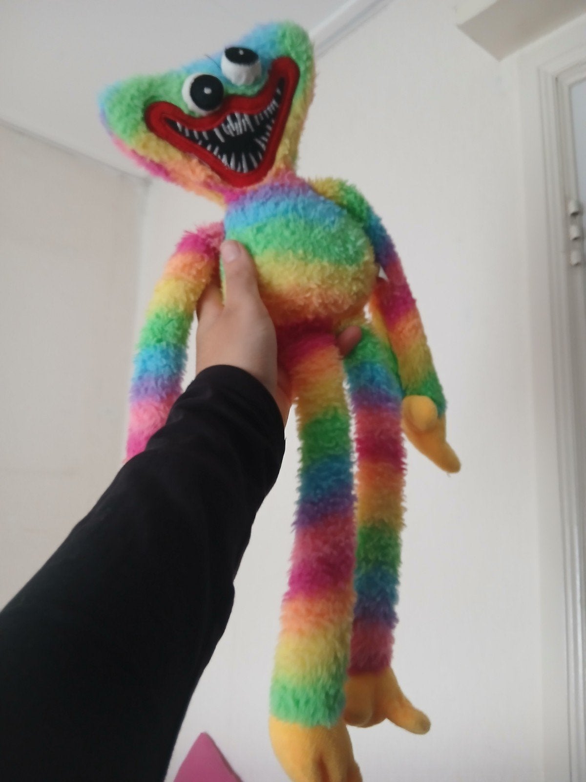 Huggy Wuggy Regenboog Knuffel - Zo goed als nieuw, Ophalen, Overige merken, Overige karakters, Overige typen