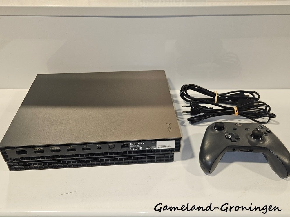 Xbox One X 1 TB met 1 Controller & Bedrading (Gold Rush Edit, Spelcomputers en Games, Gebruikt, -, -, Ophalen of Verzenden