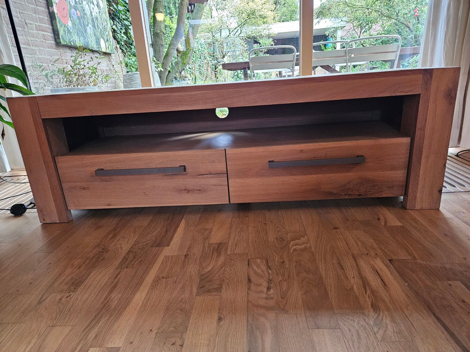 TV-meubel van Eikenhout, Huis en Inrichting, Ophalen, Gebruikt, 150 tot 200 cm, Eikenhout