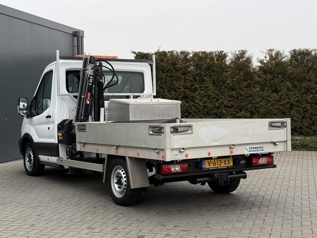 Ford Transit 2.0 TDCI EURO 6 / PICK UP / HIAB KRAAN T-CLX 01, Auto's, Bestelauto's, Euro 6, 4 cilinders, Wit, Bedrijf