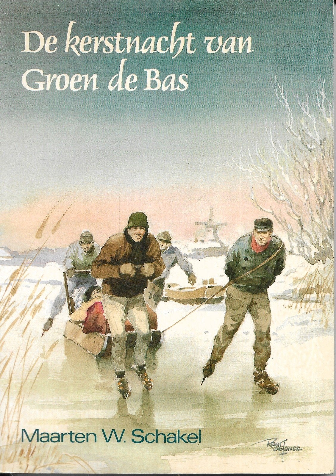 Maarten J.W. Schakel - De kerstnacht van Groen de Bas, Ophalen of Verzenden, Zo goed als nieuw