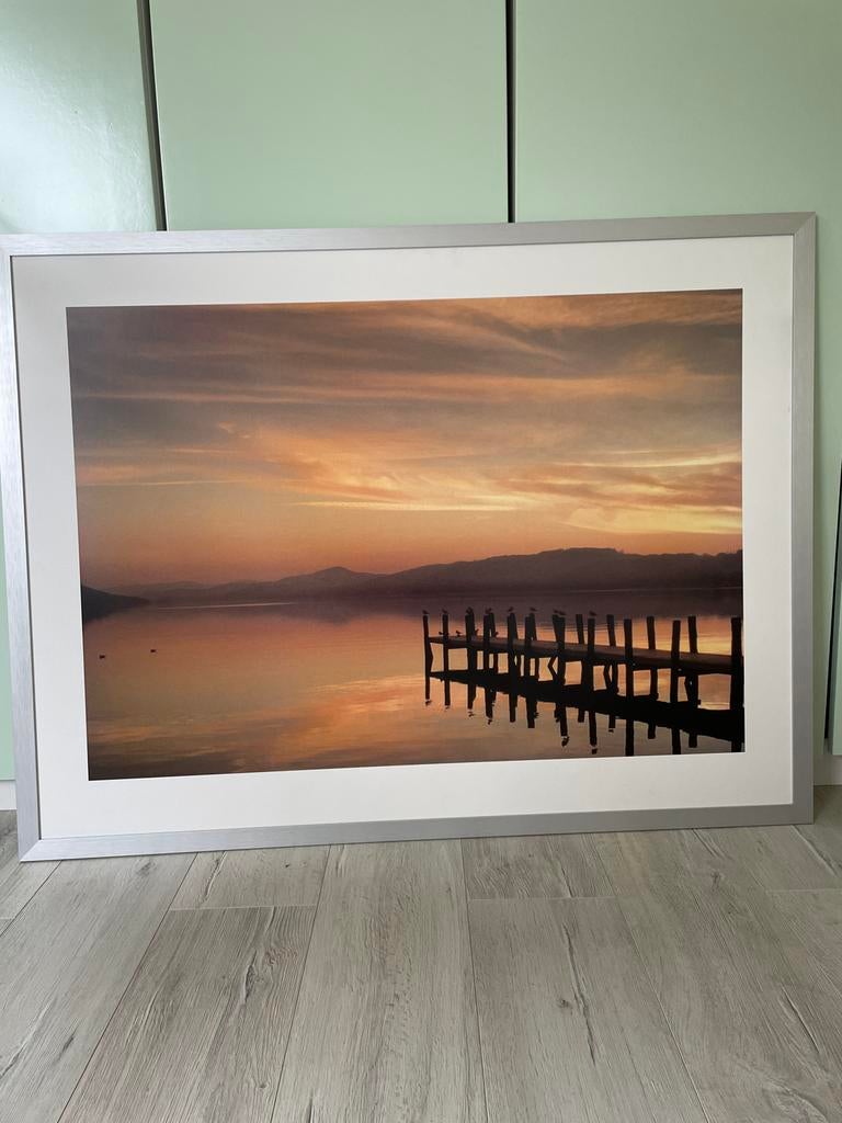 Ikea Norssund poster met zilveren lijst, Ophalen of Verzenden, Zo goed als nieuw, 100 tot 125 cm, Foto of Poster