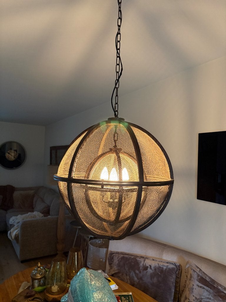 Industriële lamp light & living, Ophalen, Zo goed als nieuw, Metaal, E27 (groot)