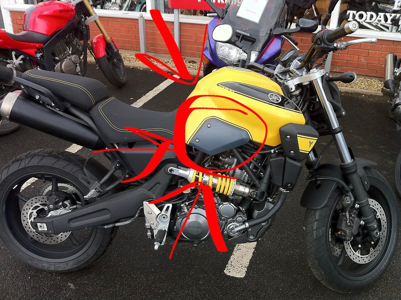 Custom 3D-Geprinte Yamaha MT-03 660 Zijpaneel / Accentdeel, Ophalen, Nieuw