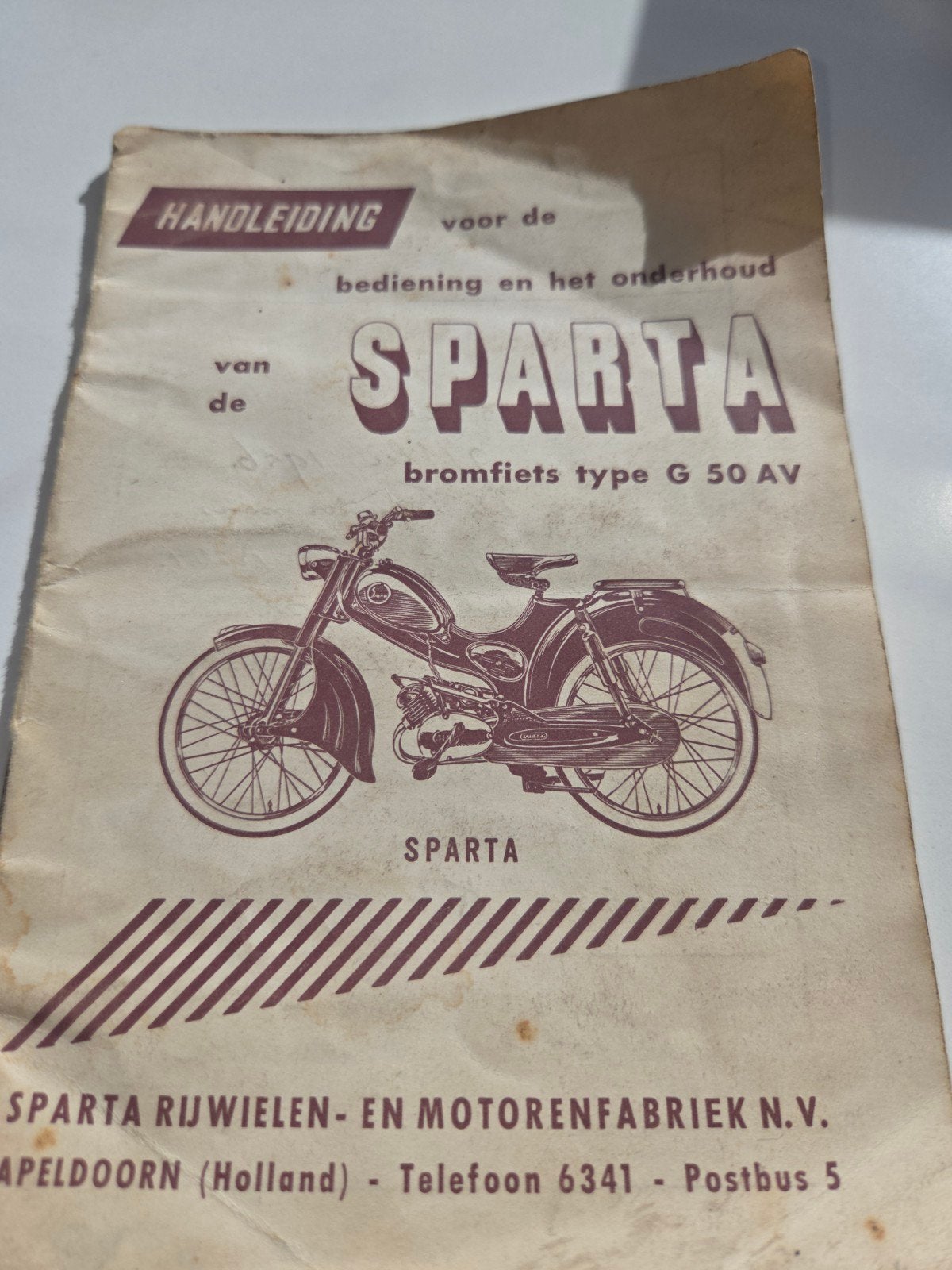 Handleiding Sparta bromfiets type G 50 AV, Ophalen of Verzenden, Gebruikt