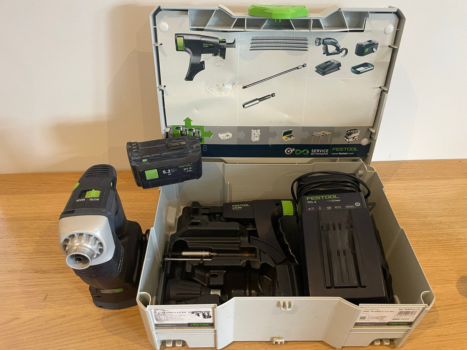 Festool DWC 18-4500 Li 4,2 Set accuschroefautomaat- 2x accu, Ophalen of Verzenden, Zo goed als nieuw