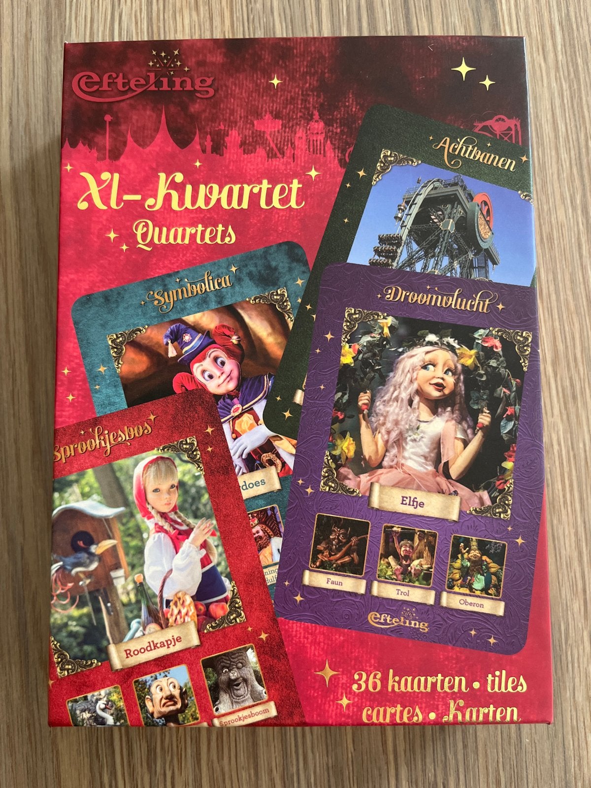 Efteling XL-Kwartet: Sprookjesbos, Symbolica, Droomvlucht, Drie of vier spelers, Ophalen of Verzenden, Nieuw