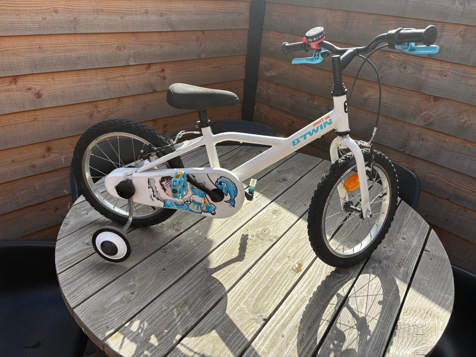 16 inch kinderfiets met zijlwieltjes, Fietsen en Brommers, Ophalen, Zijwieltjes, Trommelrem, 16 tot 20 inch