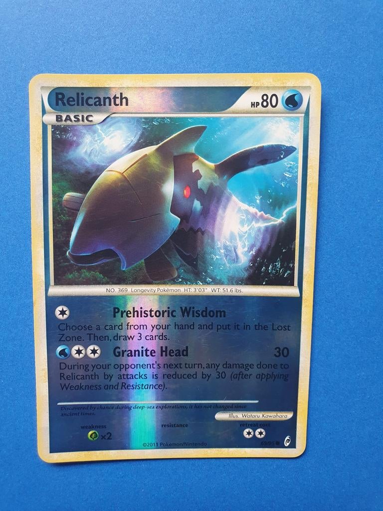Relicanth 69/95 reverse holo pokemon kaart, Ophalen of Verzenden, Zo goed als nieuw