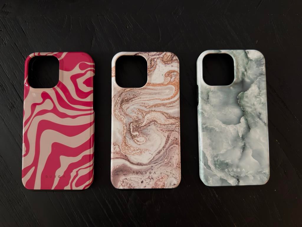 Burga telefoonhoesjes iPhone 13 Pro Max €5 voor alle drie!, Ophalen, Gebruikt, IPhone 13 Pro Max, Hoesje of Tasje